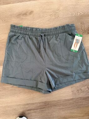 Danskin Gray Elastic Waist Athletic Shorts
